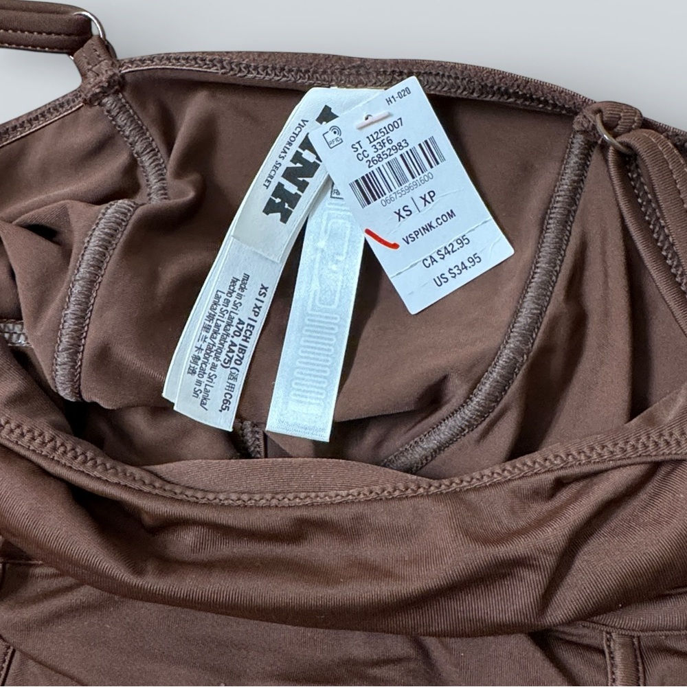 PINK Victoria’s Secret Ganache Nude Soft Stretch Corset Top | NWT - Picture 5 of 6